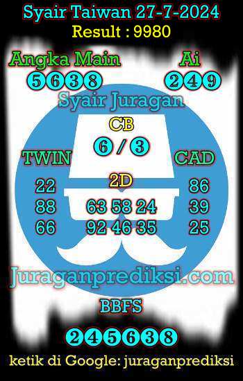 prediksi taiwan 27 juli 2024, syair taiwan hari ini sabtu 27-7-2024, angka keluar togel taiwan, toto jitu taiwan 27 juli 2024 akurat